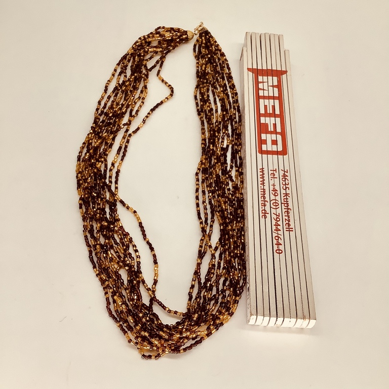 Necklace made of antique beads. Art Deco, handmade. Honey, amber beads.