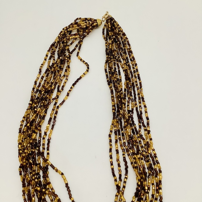 Necklace made of antique beads. Art Deco, handmade. Honey, amber beads.