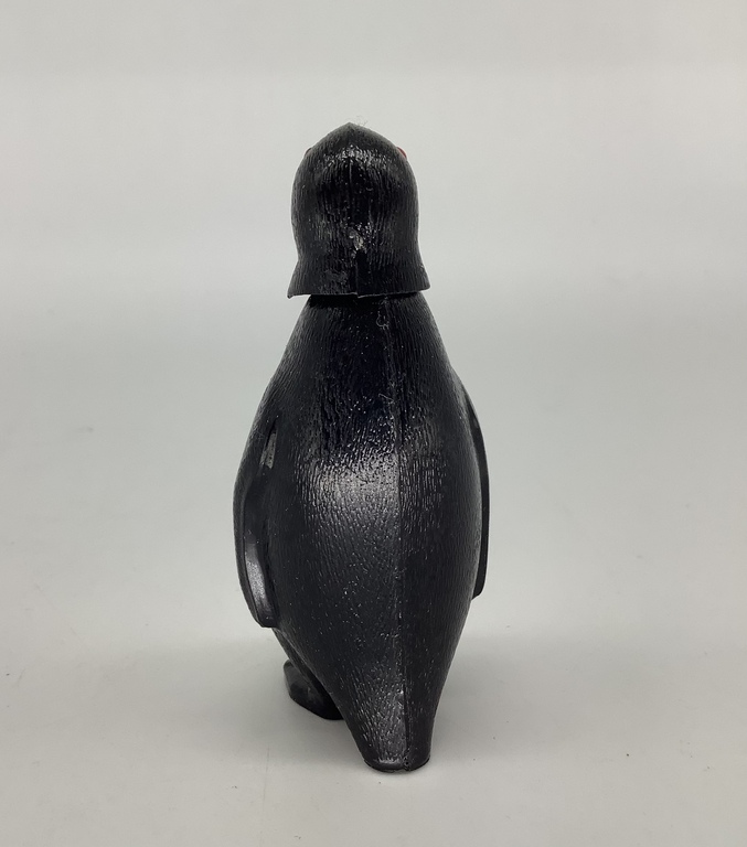 Prickly plastic. Dummy penguin with bobble head. Russia, antique. Excellent preservation