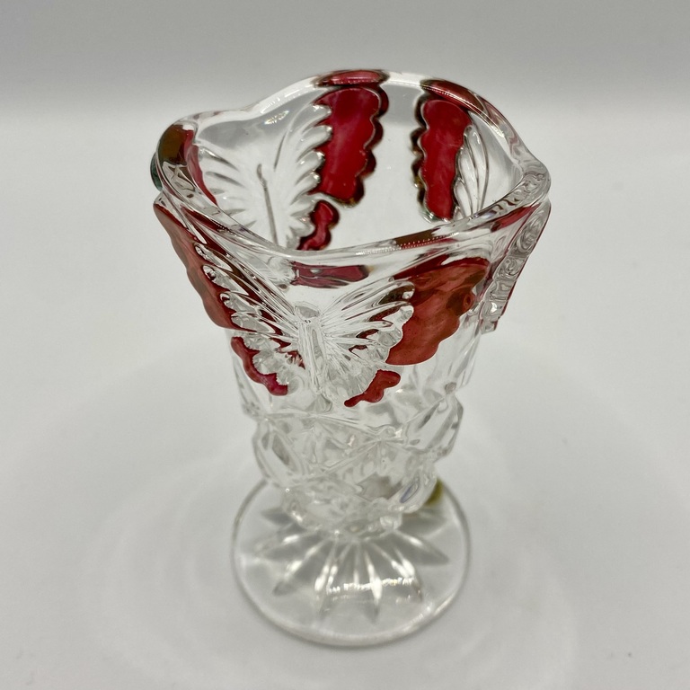 Vase for violets. Handmade crystal. 