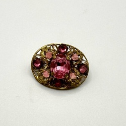 Brooch and rhinestone Jablonec nad Nisou. Early 20th century. 