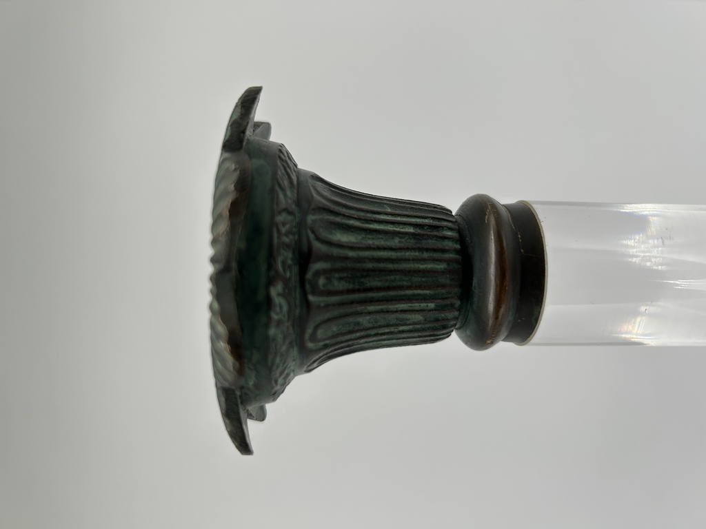 Candlestick, Art Deco, France 20 years, Bronze and first polymers. High.