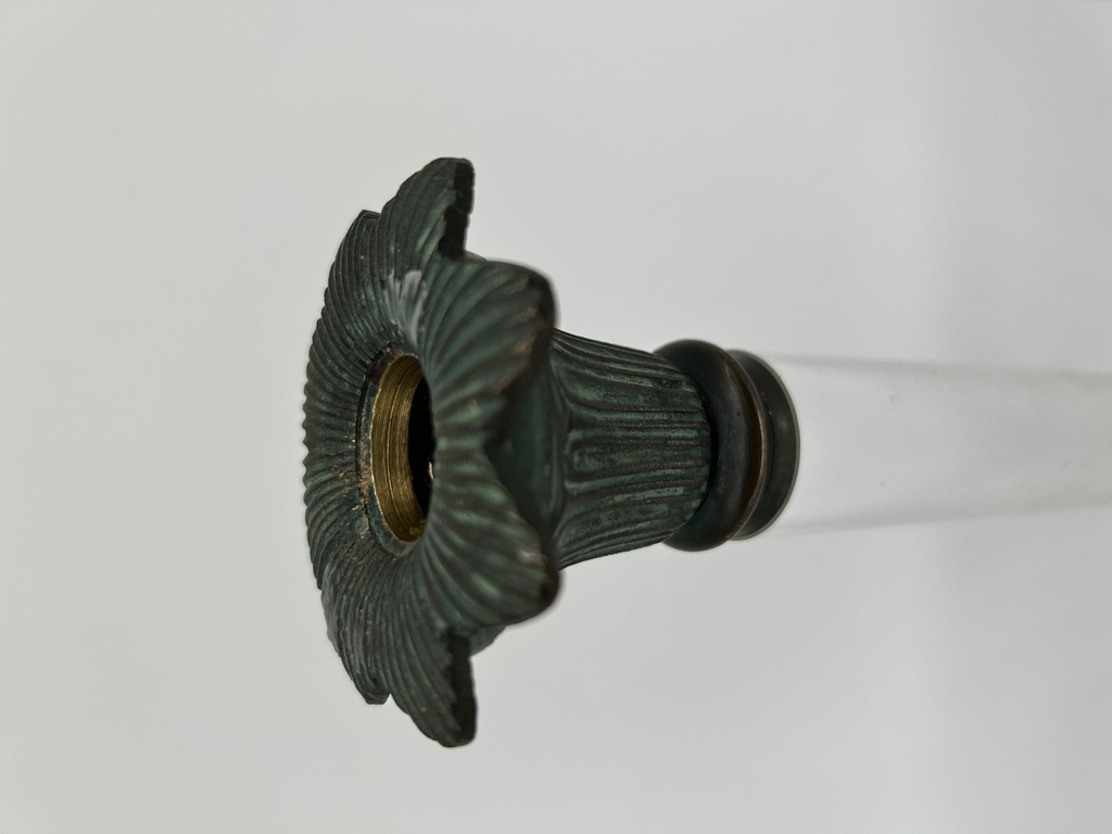 Candlestick, Art Deco, France 20 years, Bronze and first polymers. High.