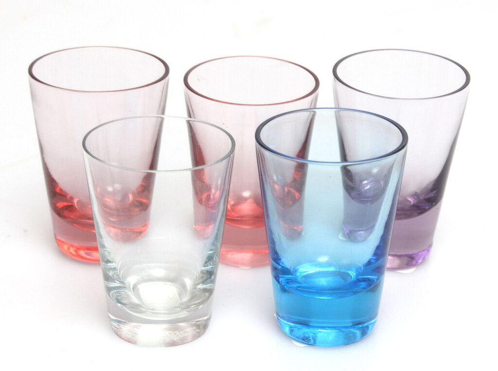 Glasses from the Iļguciems glass factory (5 pcs.)