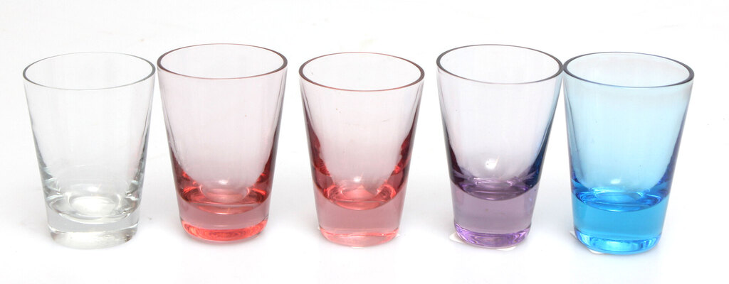 Glasses from the Iļguciems glass factory (5 pcs.)