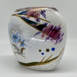 Porcelain vase in the shape of a pillow. Author's hand painting. Second half of the 20th century.
