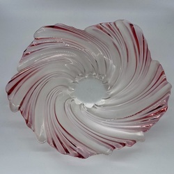 Crystal plate series tulip, France 1950s