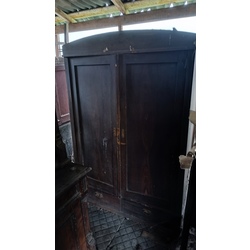 19th century made pine wood wardrobe in the original color