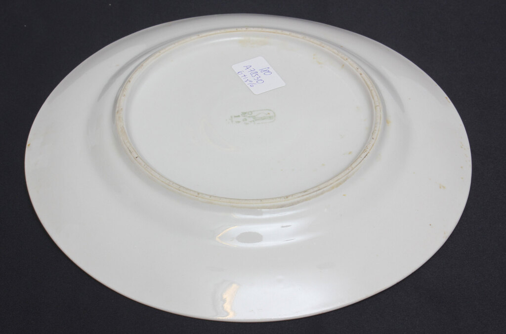 A porcelain plate with a rare plot
