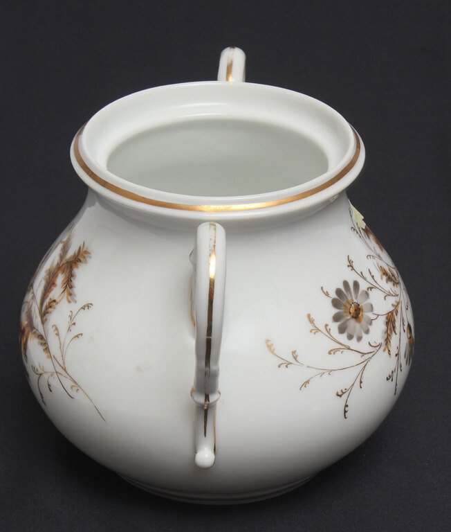 Large porcelain sugar bowl 