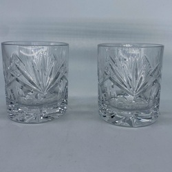 Crystal whiskey glasses. Hand sanding. Late 20th century. Nachtmann