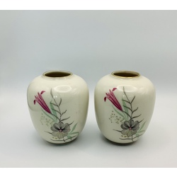 Two miniature violet vases KPM. Beginning of the last century. Hand painted. Collectible preservation 