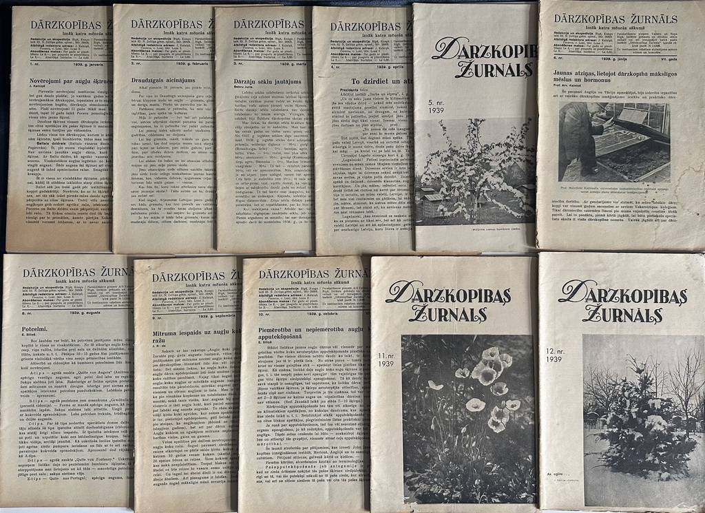 Horticultural magazines 1939.