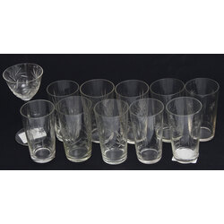 Iļguciema glass factory glasses (11 pcs)