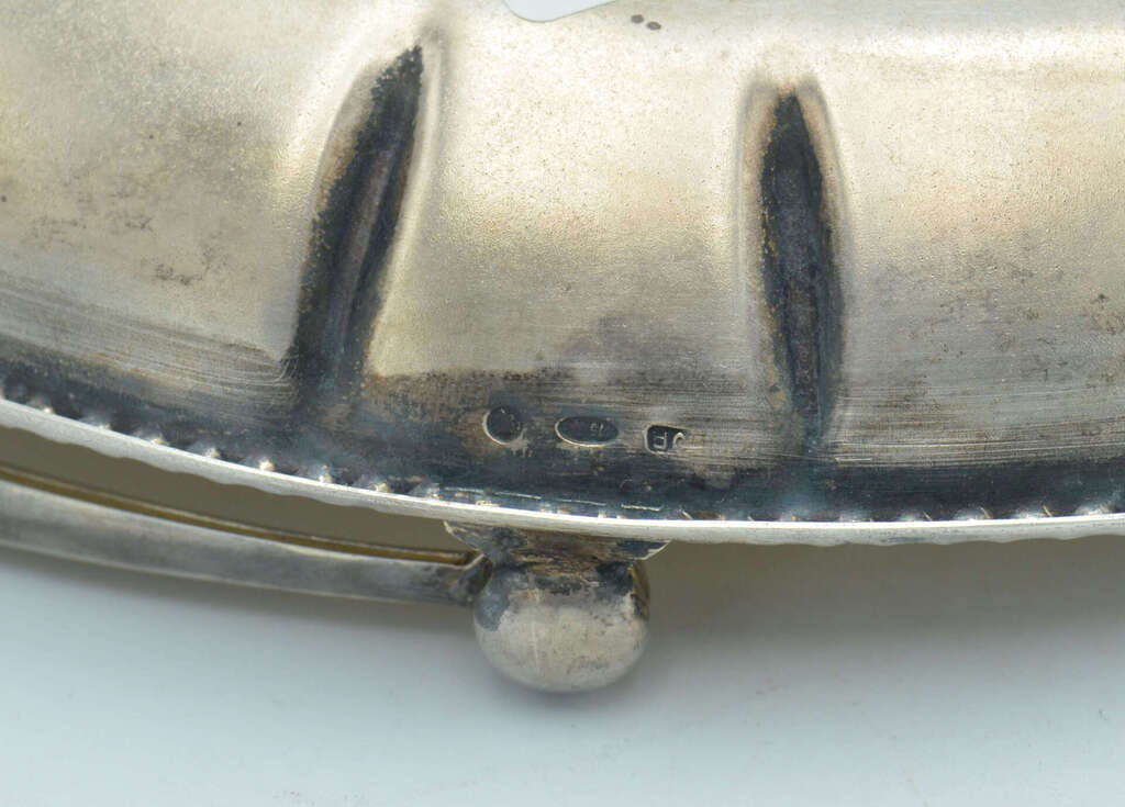 Silver bowl with a handle