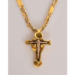 Gold chain with a cross 