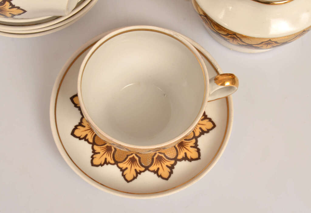 Porcelain set for the coffe (for 6 persons)