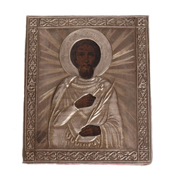 Icon in silver frame