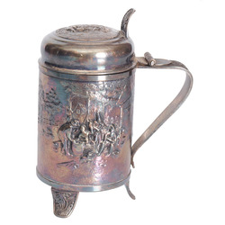 Silver plated beer cup