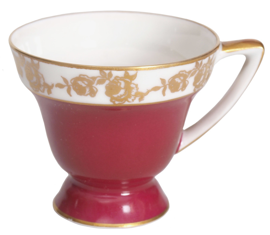 Porcelain cup with the saucer