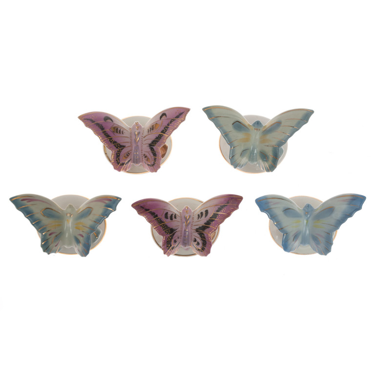 Porcelain butterfly collection (5 pcs.)