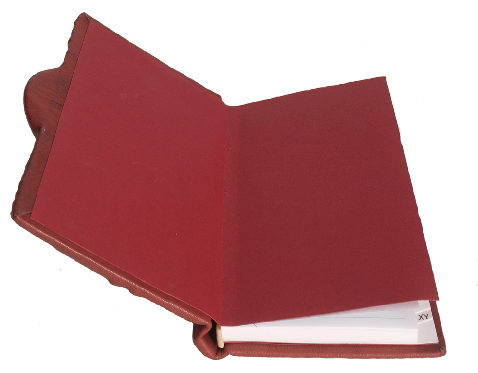 Address book in leather covers