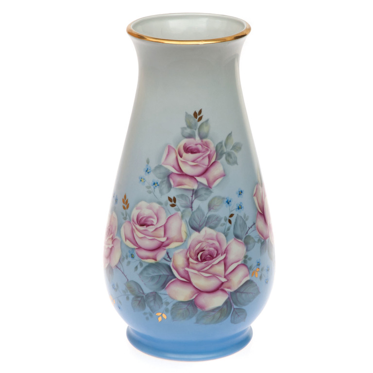 Porcelain vase with roses