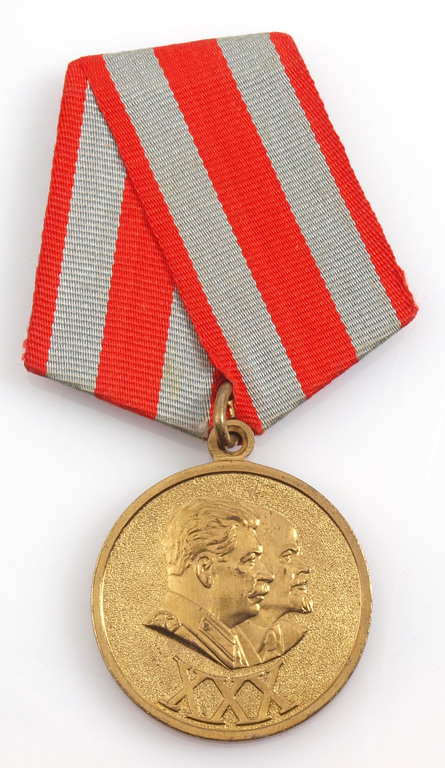 Soviet Army and fleet 30th anniversary memorial medal with the certificate