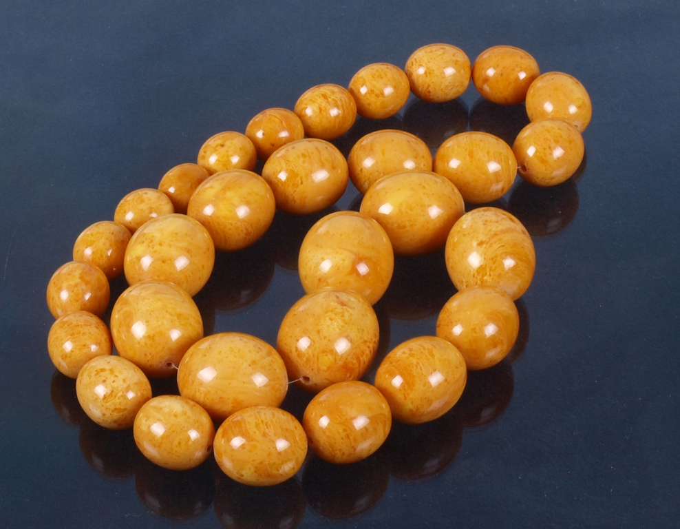 Austrian pressed amber necklace