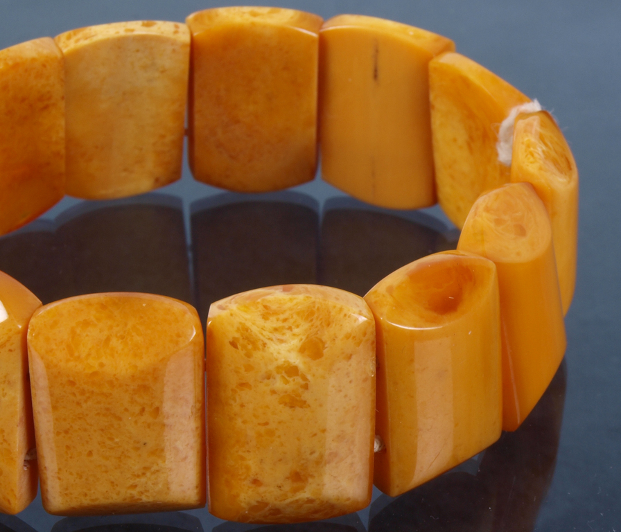 Austrian pressed amber bracelet