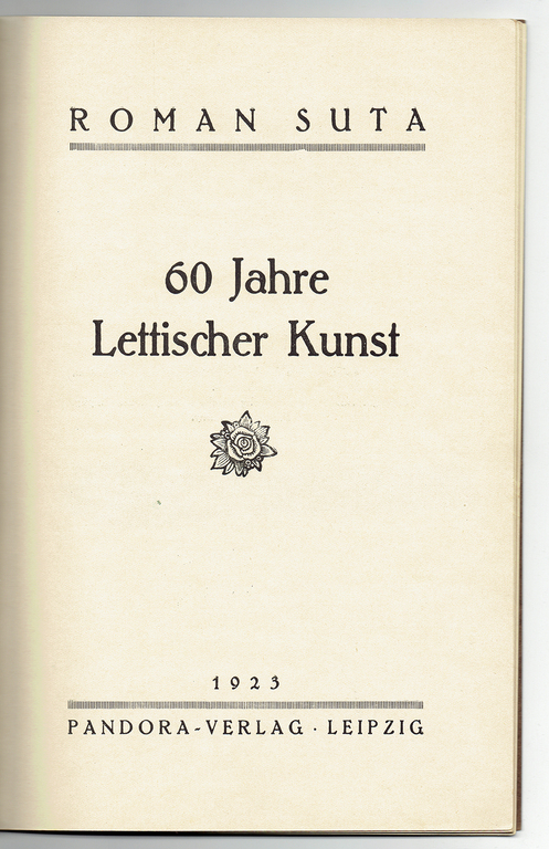 The book  „60 Jahre Lettischer Kunst