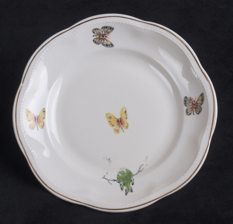 Porcelain plate with butterflies