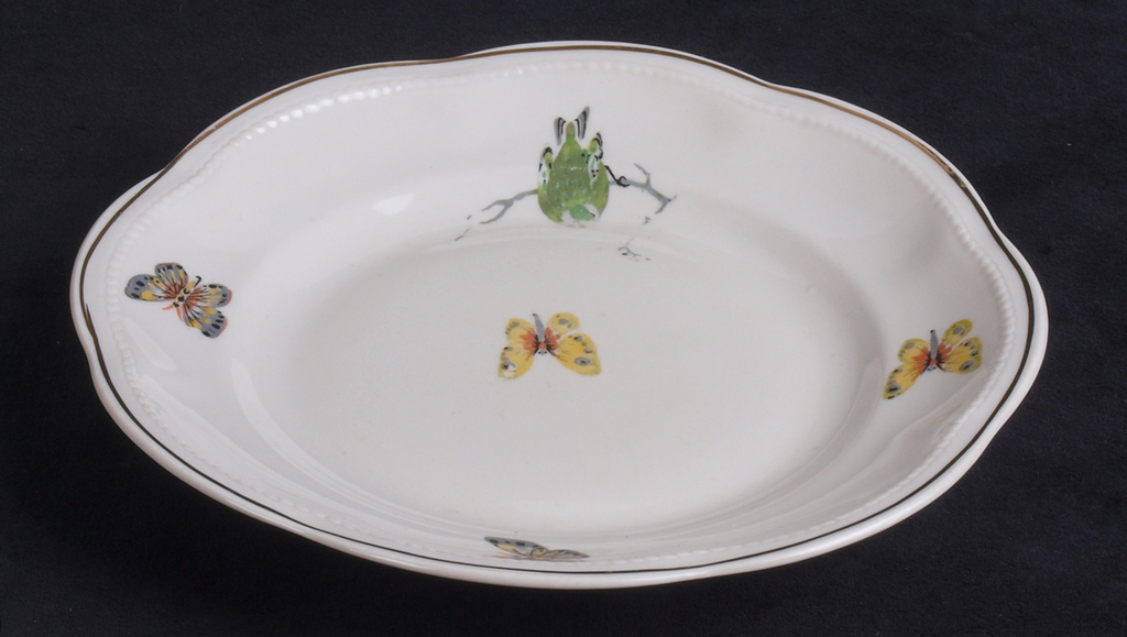 Porcelain plate with butterflies