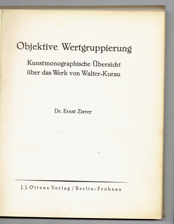 Book with reproductions and signature of Janis Valters in 1931st