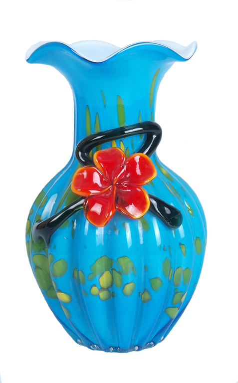 Декоративная стеклянная ваза