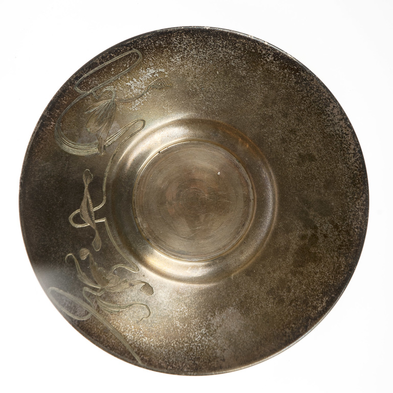 Art Nouveau silver saucer 