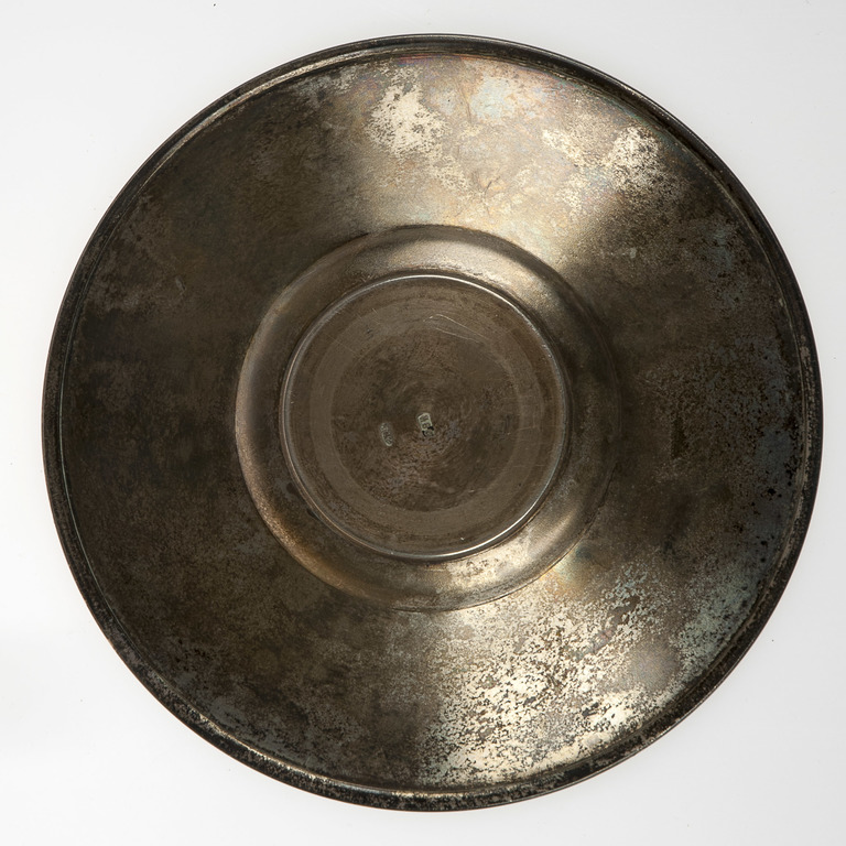 Art Nouveau silver saucer 