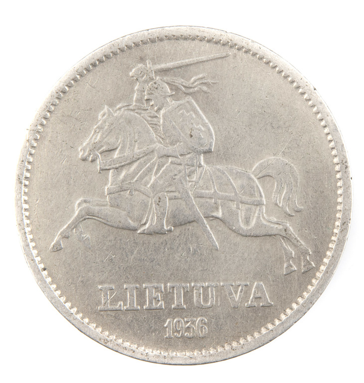 Серебряная монета 10 литов