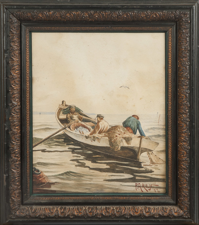 Fishermen in the boat