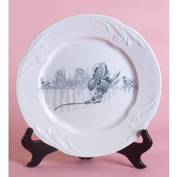 Jūgendstila dekoratīvais porcelāna šķīvis