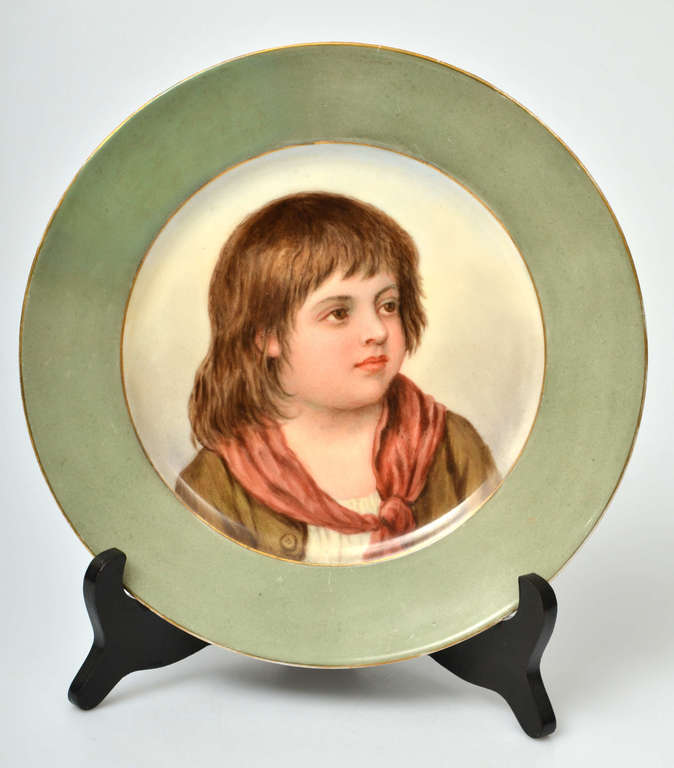 Porcelāna šķīvis, autors Vilhelms Timms (1820-1895)