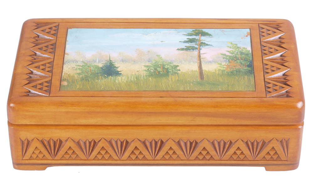 Деревянная шкатулка с живописью
