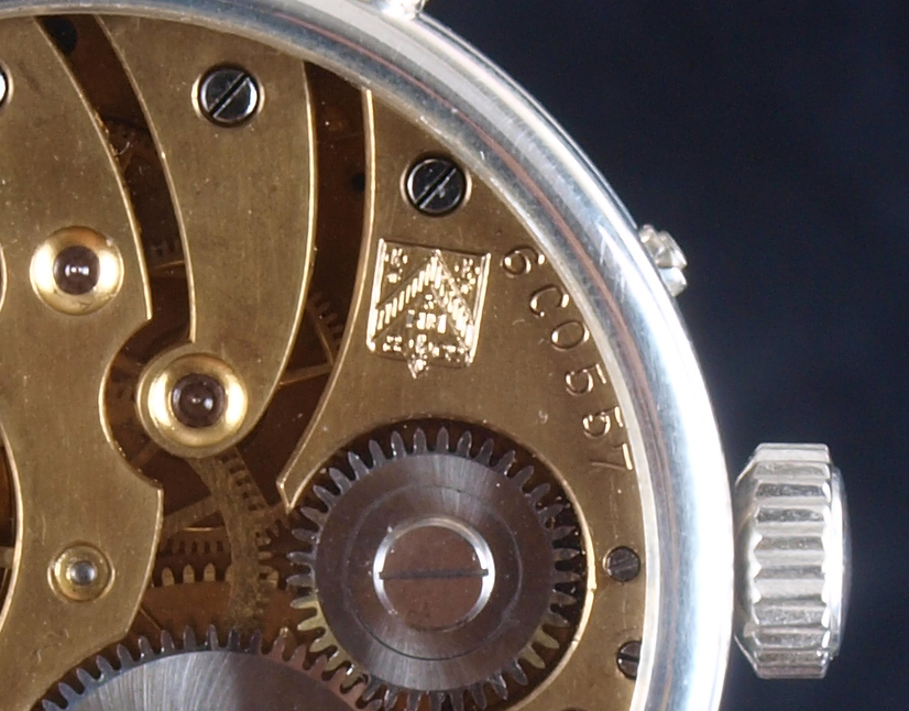 Мужские серебряный наручные часы с кожаным ремешком