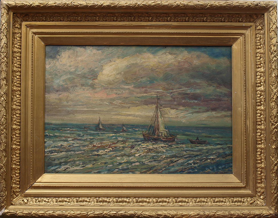 Landscape with sailing ship